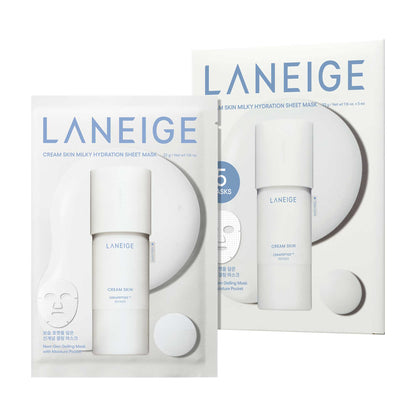 Laneige Cream Skin Milky Hydration Sheet Mask, 5-Sheet Set