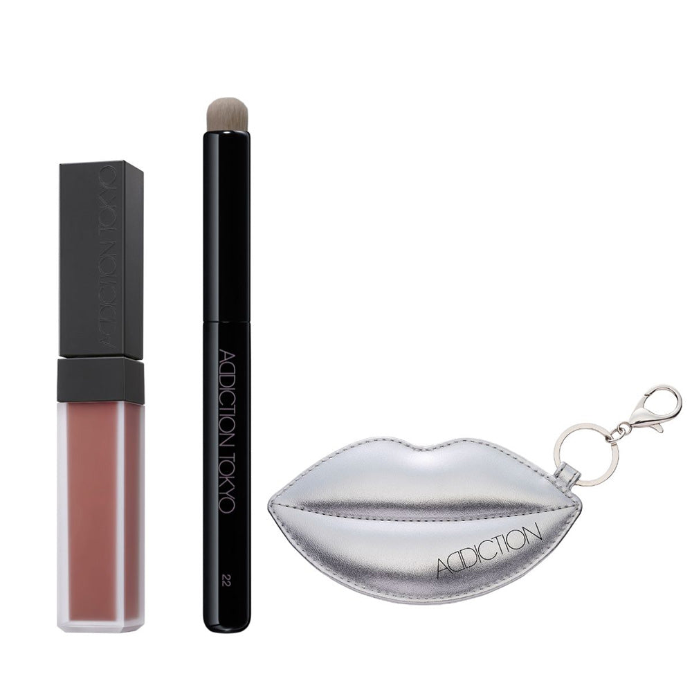 ADDICTION Confident Matte Lip & Brush Kit (006 Rosy Taupe)