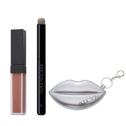ADDICTION Confident Matte Lip & Brush Kit (005 Bitter Walnut)