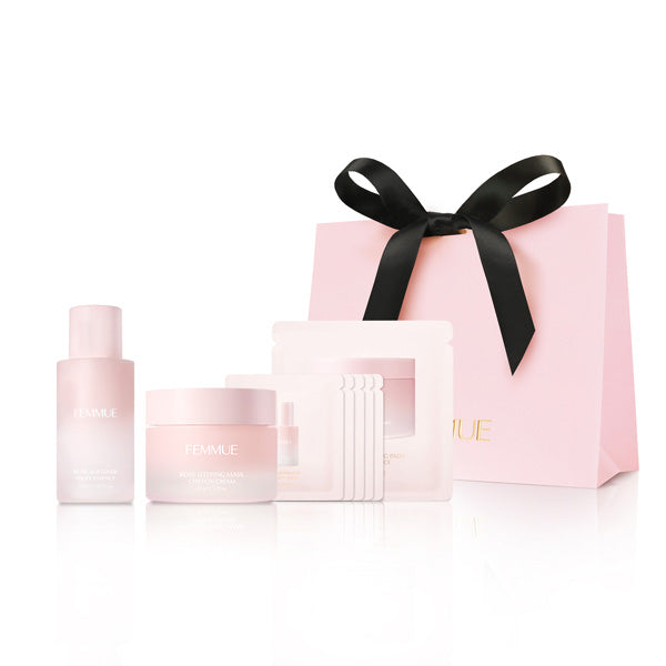FEMMUE Blooming Rose Night Treatment Kit, 50g, 30ml, 1ml ×5, 2 Sheets