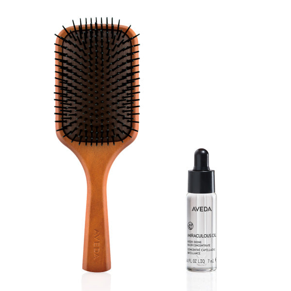 AVEDA Paddle Brush & Shine Hair Oil Set, Limited Edition