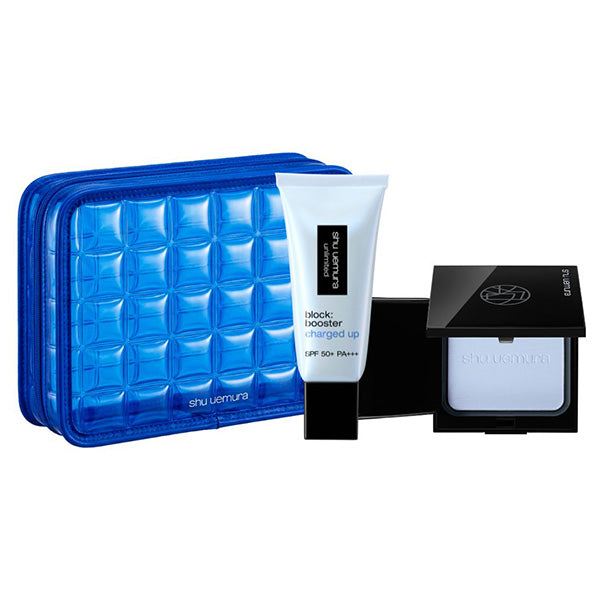 shu uemura Base Makeup Starter Kit, Limited Edition with Pouch, Aotake Blue, 30ml