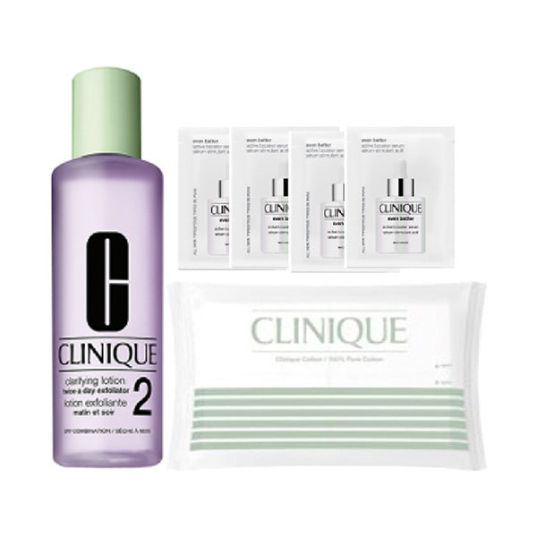 CLINIQUE Clarifying Lotion 2 Prep Serum Set with Cotton