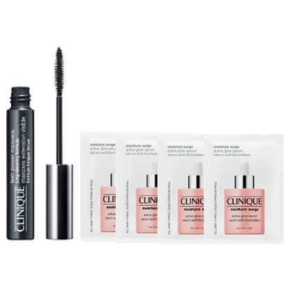 CLINIQUE Lash Power Mascara Long-Wearing Formula Dewy Serum Set, Black (01 Black Onyx)
