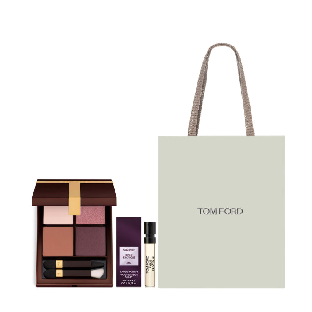 Tom Ford Beauty Runway Eye Color Quad Poudre Mini Fragrance Set, Fig (30 Insolent Rose)