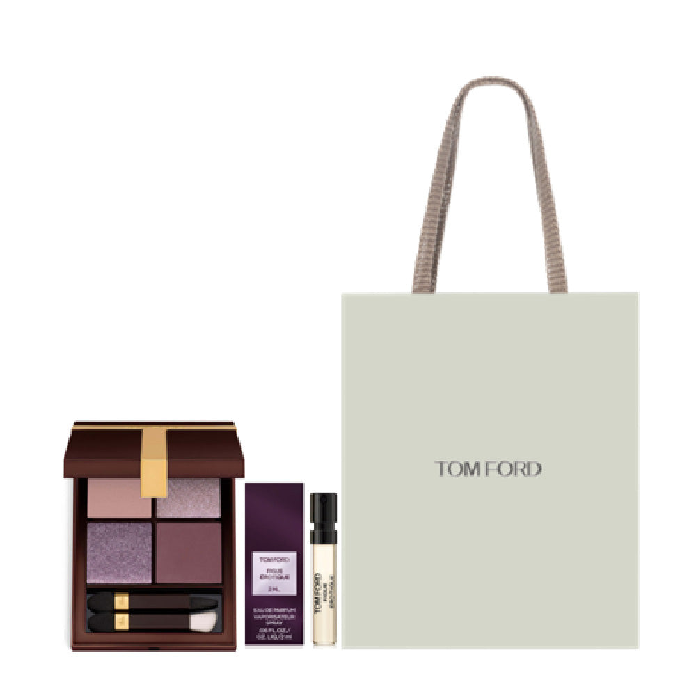Tom Ford Beauty Runway Eye Color Quad Poudre Mini Fragrance Set, Fig (38 Metallic Mauve)