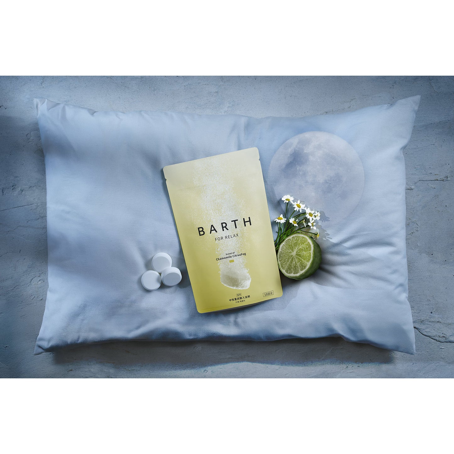 BARTH Medicated Neutral Bicarbonate Bath Tablets RELAX (Chamomile CitrusFog), 30 Tablets