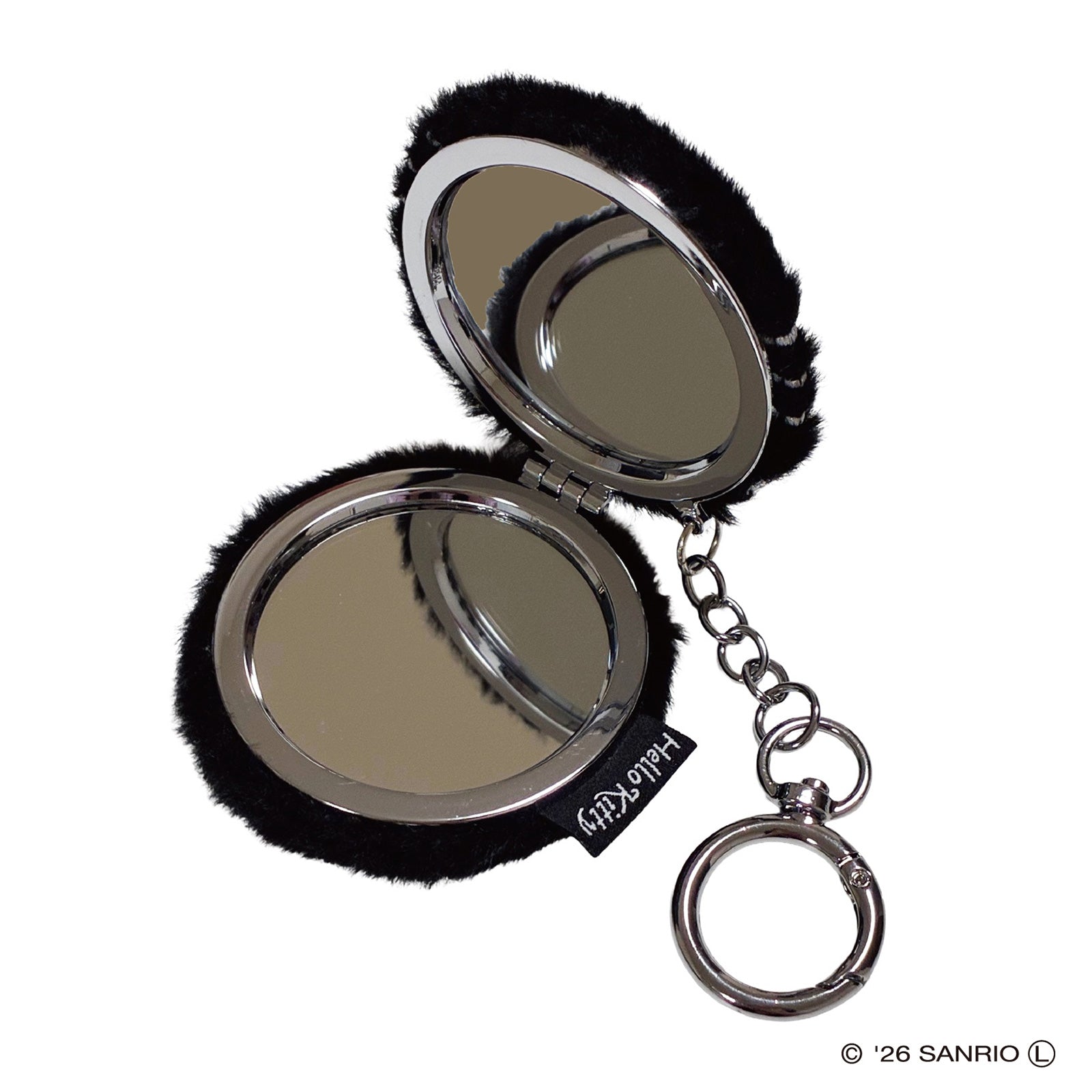 Yamamura Yurumofu Double Mirror S (YRM-24 Kitty Monochrome Black)