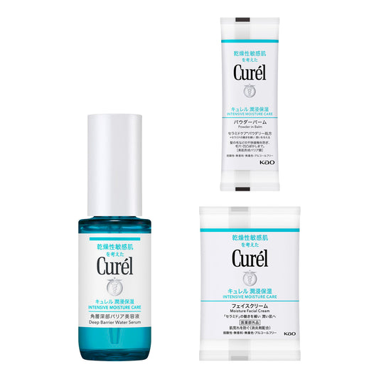 Curel Intensive Moisture Care Deep Barrier Serum Set, 30ml, 4g, 3g