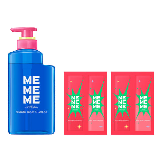 MEMEME Smooth Boost Shampoo Pump Set, 400ml, 10ml x 2