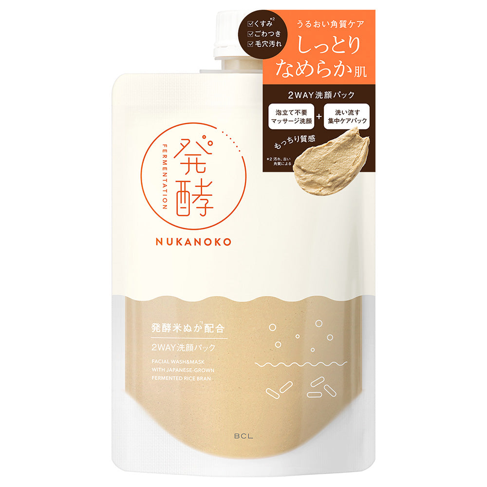 Nukanoko Fermented 2-Way Face Wash Pack, 150ml (Calming Fermented Herb Scent)
