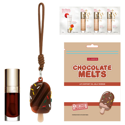 CLARINS Lip Comfort Oil Mirror Charm Set (09 Chocolate)