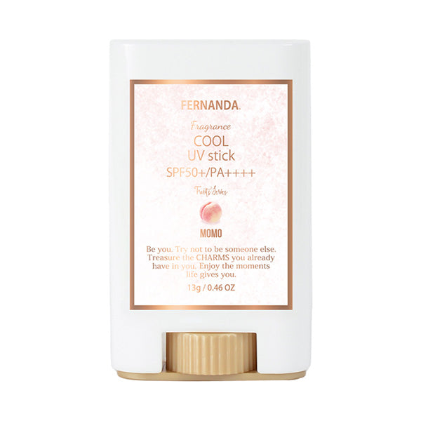 FERNANDA Fragrance Cool Non-Chemical UV Stick SPF50+ PA++++ (Peach), 13g