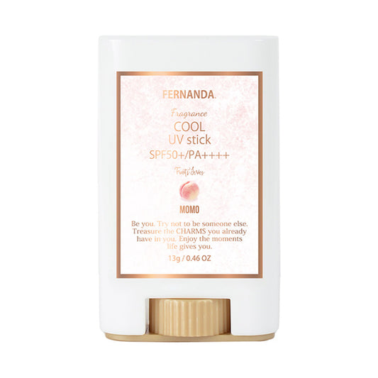 FERNANDA Fragrance Cool Non-Chemical UV Stick SPF50+ PA++++ (Peach), 13g