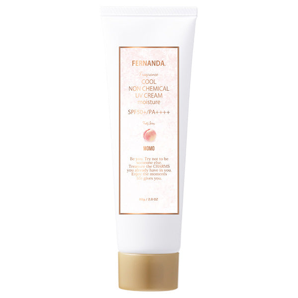 FERNANDA Fragrance Cool Non-Chemical UV Cream SPF50+ PA++++ (Peach), 80g