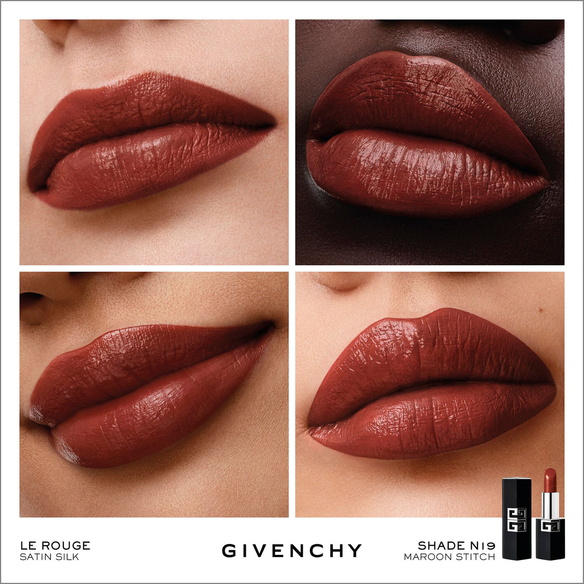 GIVENCHY Rouge Givenchy Satin Silk (No.N19 Maroon Stitch)