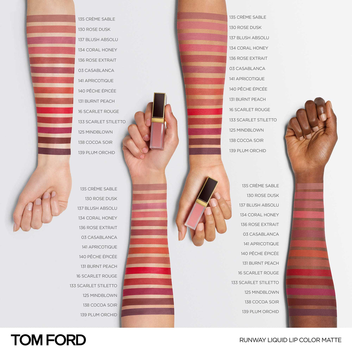 Tom Ford Beauty Runway Liquid Lip Color Petal Stay (133 Scarlet Stiletto), 6ml