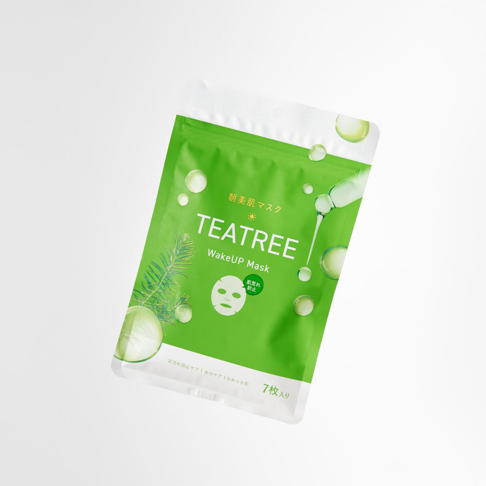 hada to kokoro TEATREE WakeUP Mask, 7 Sheets