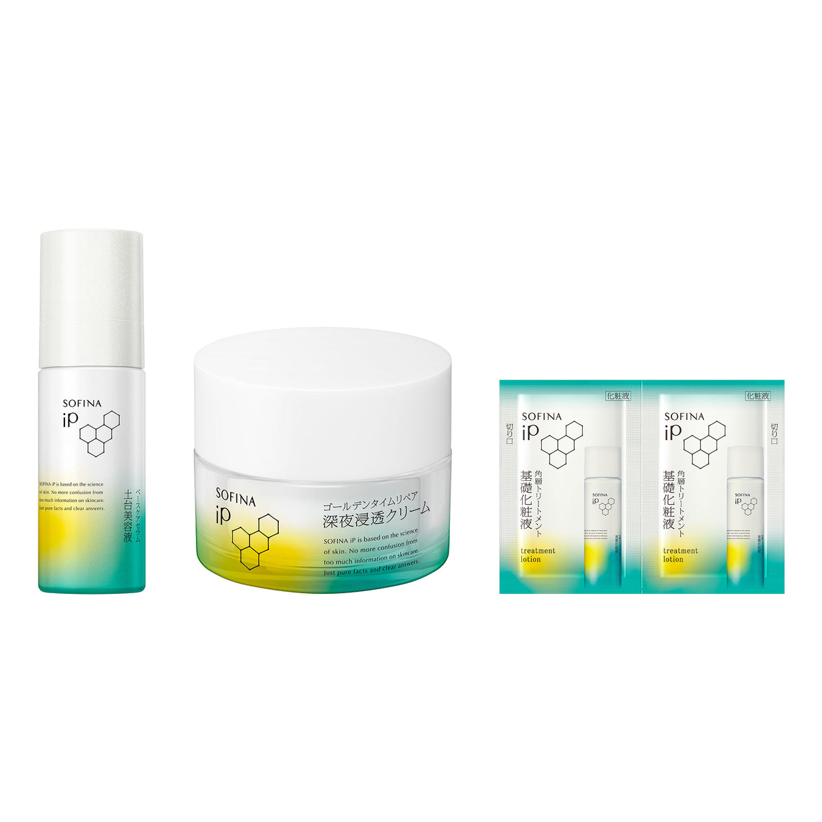 Sofina Trial Skincare Set, 55g, 55g, 1.2ml x 2