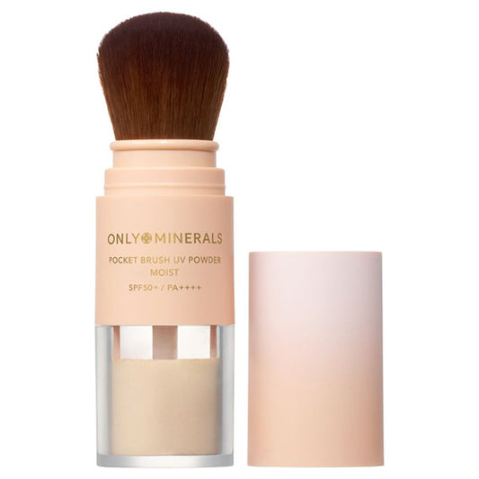 ONLY MINERALS Pocket Brush UV Powder Moist SPF50+ Limited Edition (EX01 Natural)