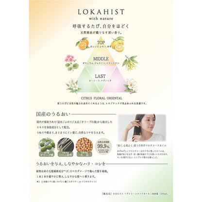 CHINOSHIO Rokahisu Hair Treatment Oil, 100ml (Orange & Lemon Scent)