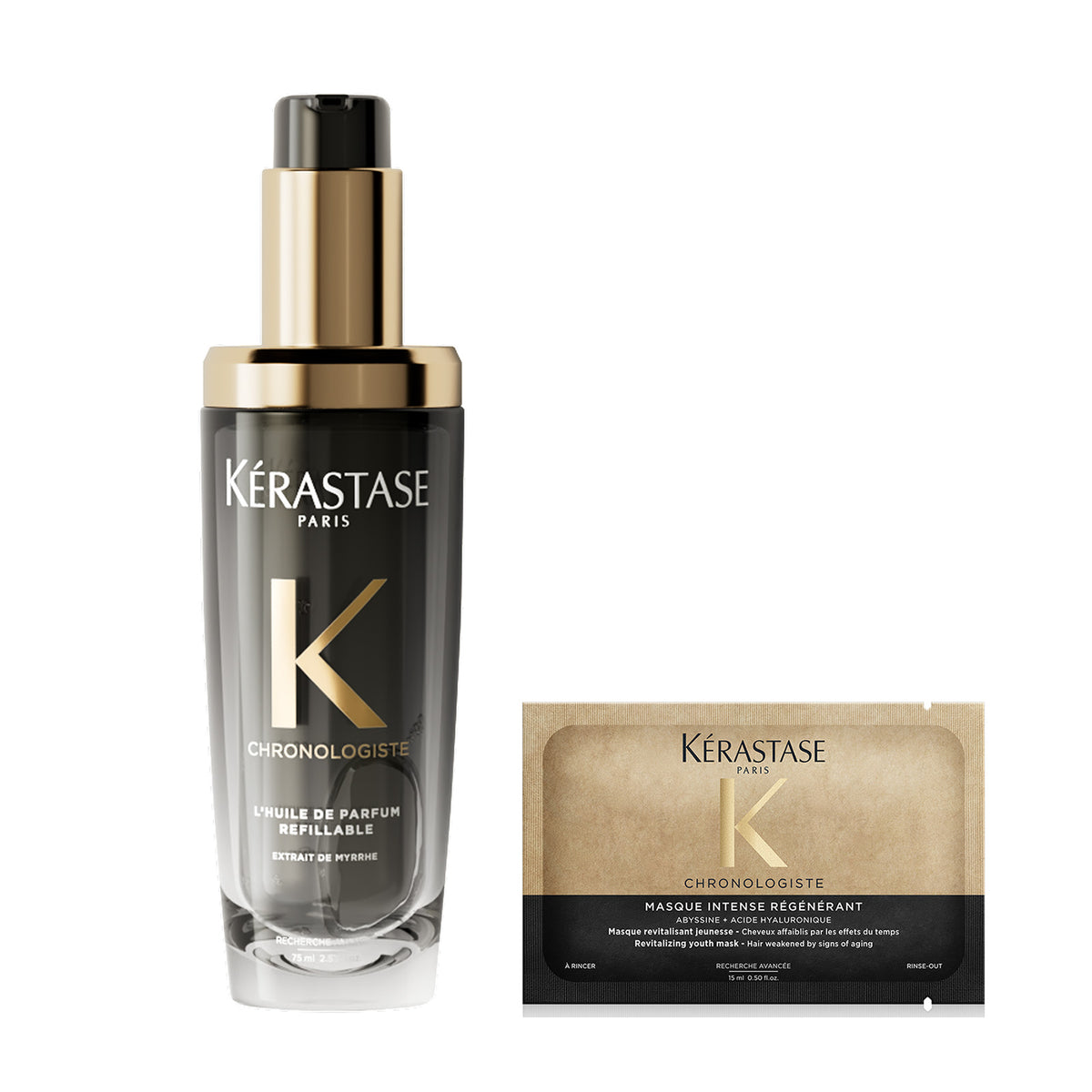 KERASTASE Chronologiste Hair Oil Set, 75ml, 15ml