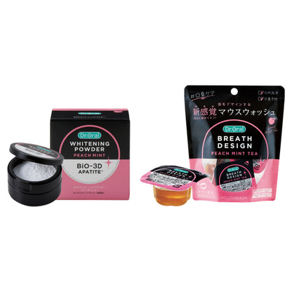 Dr. Oral 3D Whitening Powder & Breath Design 5-Pack, Limited Edition (Peach Mint Flavor), 25g×1