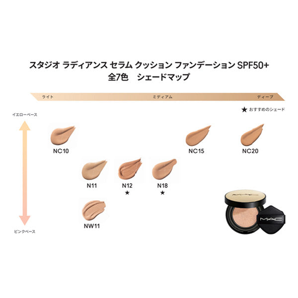 MAC Studio Radiance Serum Cushion Foundation Refill SPF50+ (NC10), 10ml