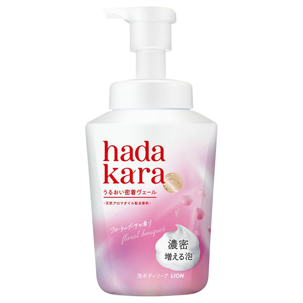 hadakara Moist Body Care Soap Foam Type, 540ml (Floral Bouquet Scent)