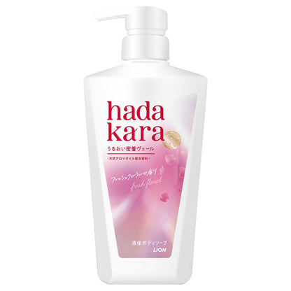 hadakara Moist Body Care Soap Liquid Type, 480ml (Fresh Floral Scent)