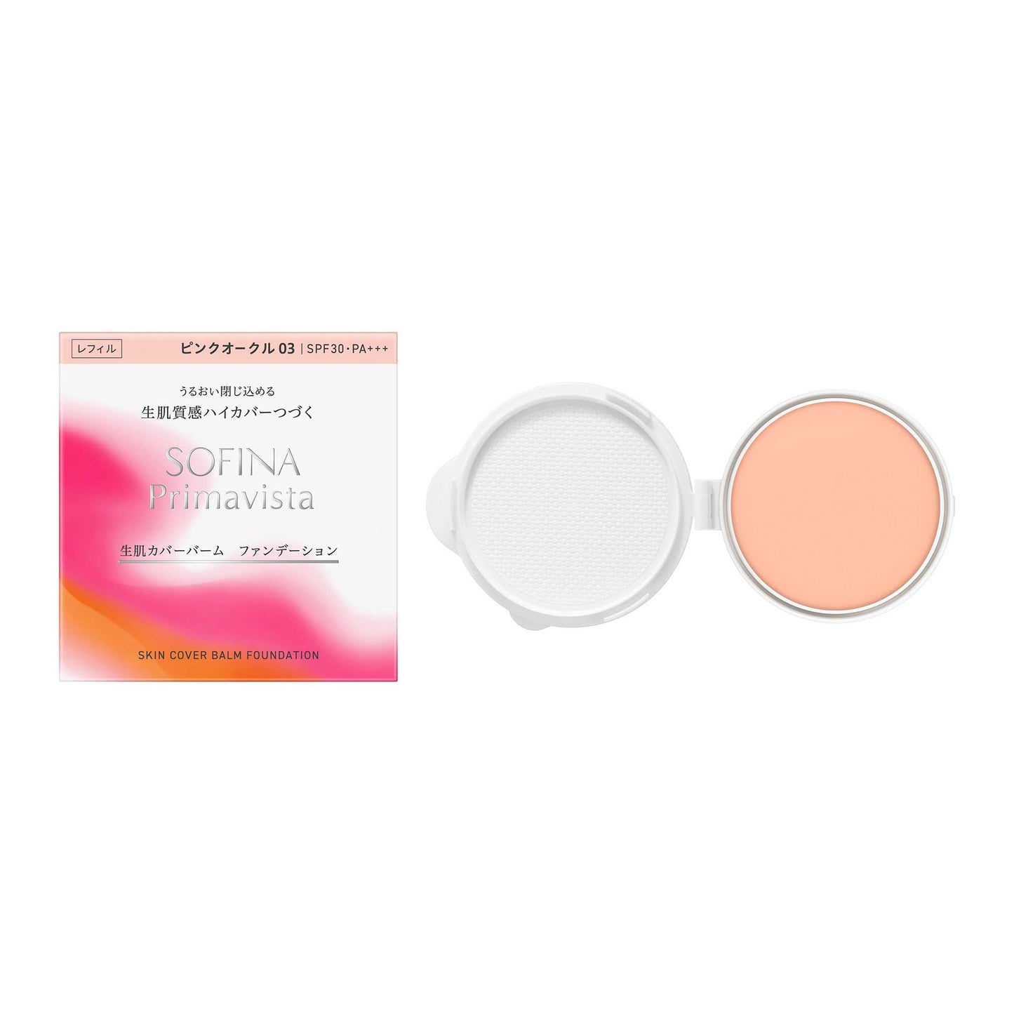 Sofina Primavista Bare Skin Cover Balm Foundation Refill SPF30 (Pink Ocher 03), 11g