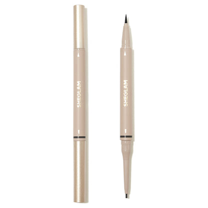 SHEGLAM On Demand 2-in-1 Brow Pencil (Chocolate)
