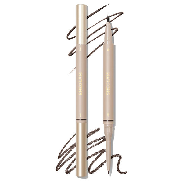 SHEGLAM On Demand 2-in-1 Brow Pencil (Chocolate)
