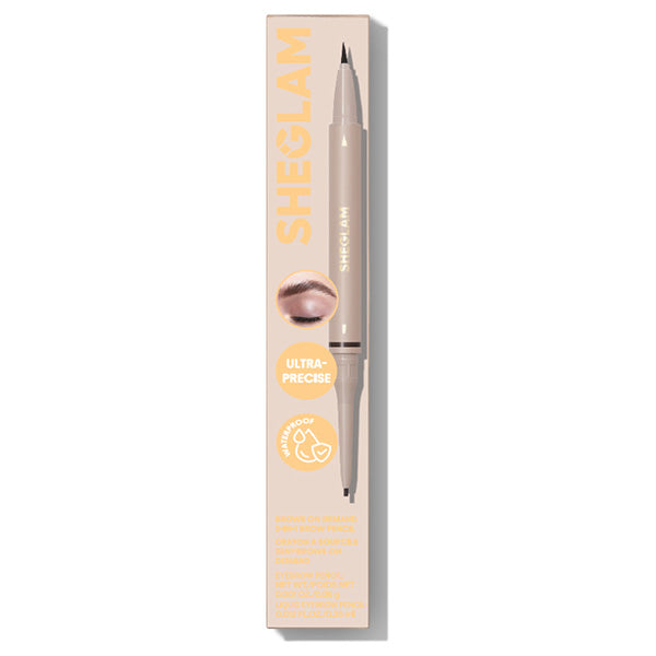 SHEGLAM On Demand 2-in-1 Brow Pencil (Chocolate)