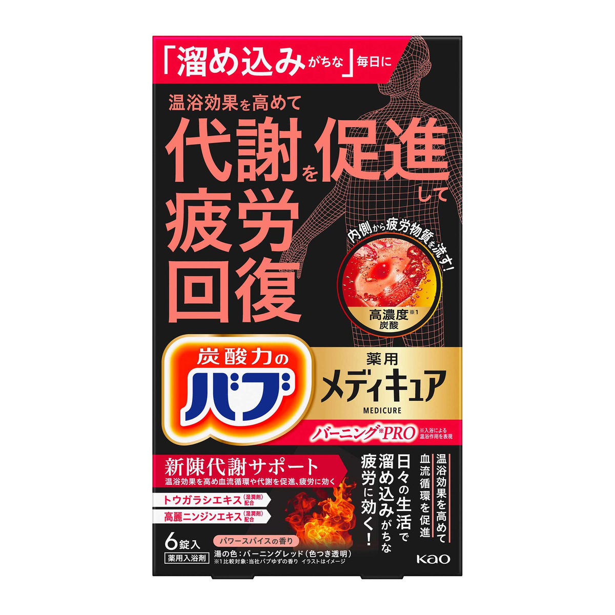 Bub Medicure Burning PRO, 6 Tablets (Power Spice Scent)