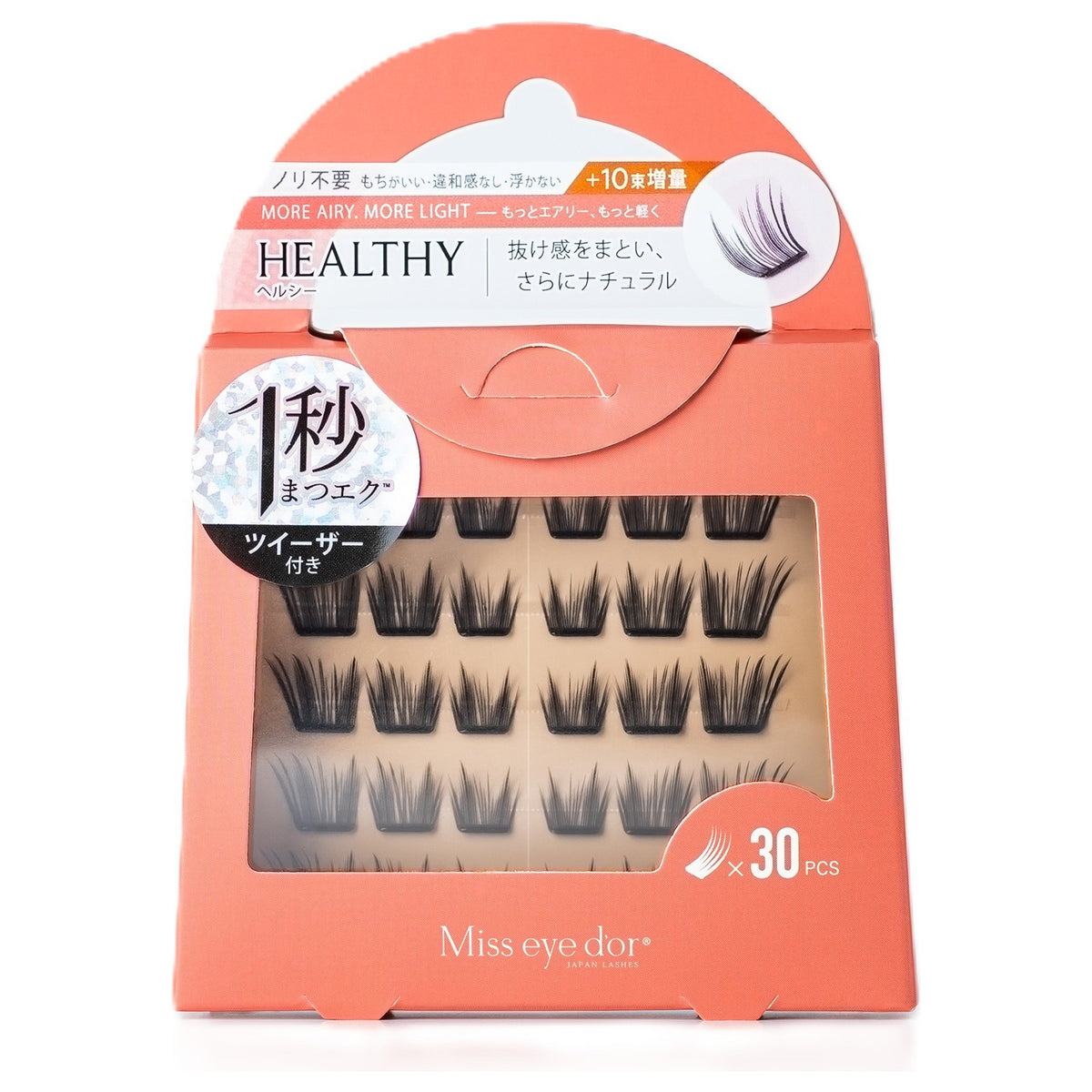 Miss eye dor 1-Second Lash Extensions (Healthy Black, 13mm), 30 Clusters