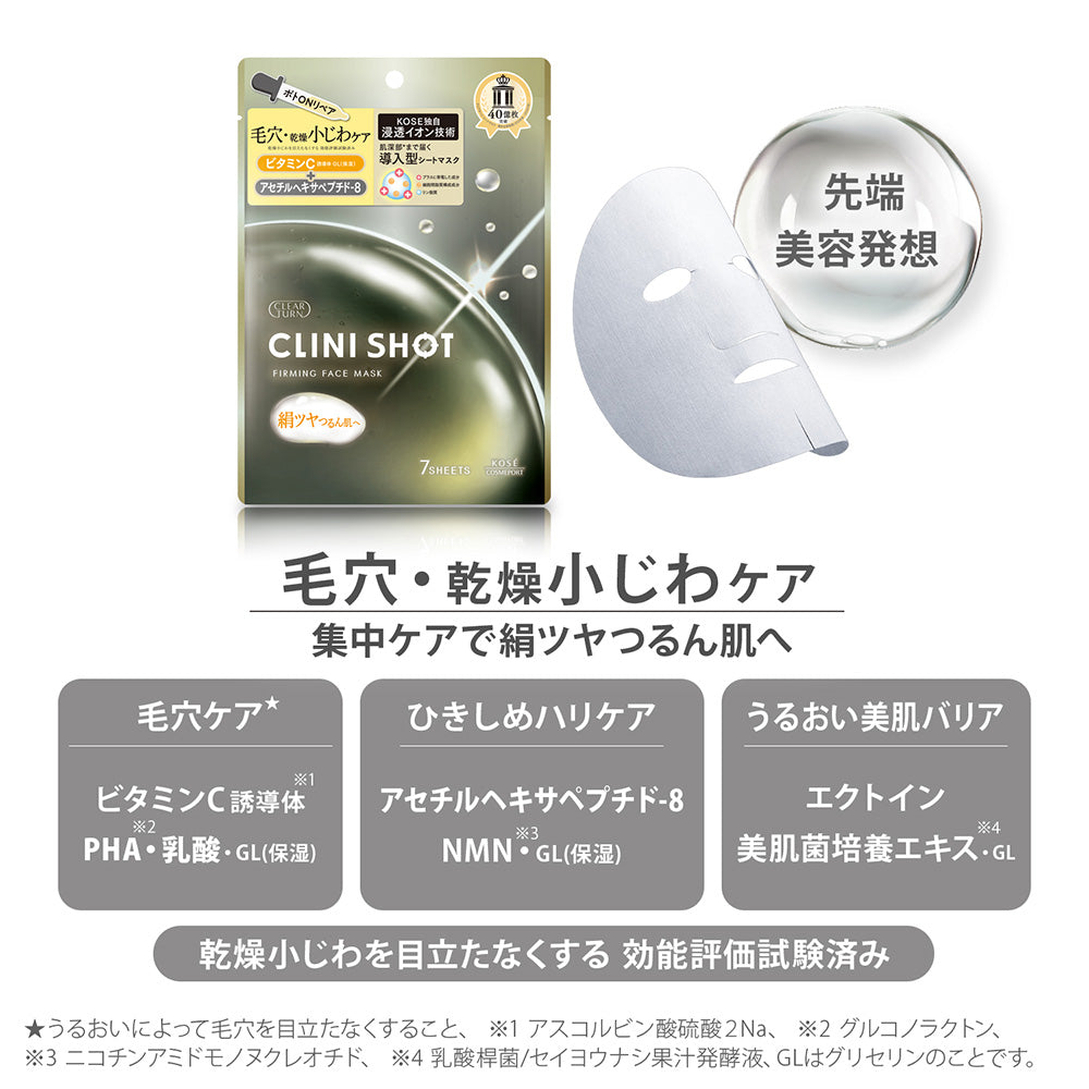 CLEAR TURN Clinishot Firming Mask, 7 Sheets
