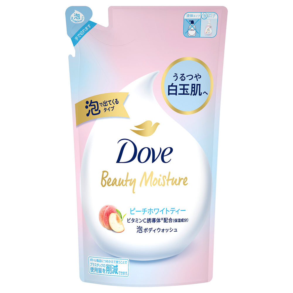 Dove Beauty Moisture Foaming Body Wash Refill (Peach White Tea), 430g