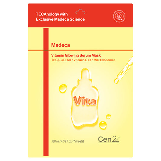 Madeca Vitamin 15 Glow Serum Mask, 7-Pack (Smooth, Hydrating Fit)