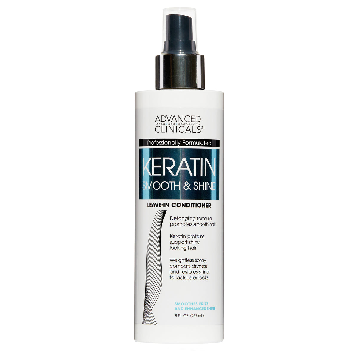 Advanced Clinicals Keratin Silk Shine Hair Mist, 237ml