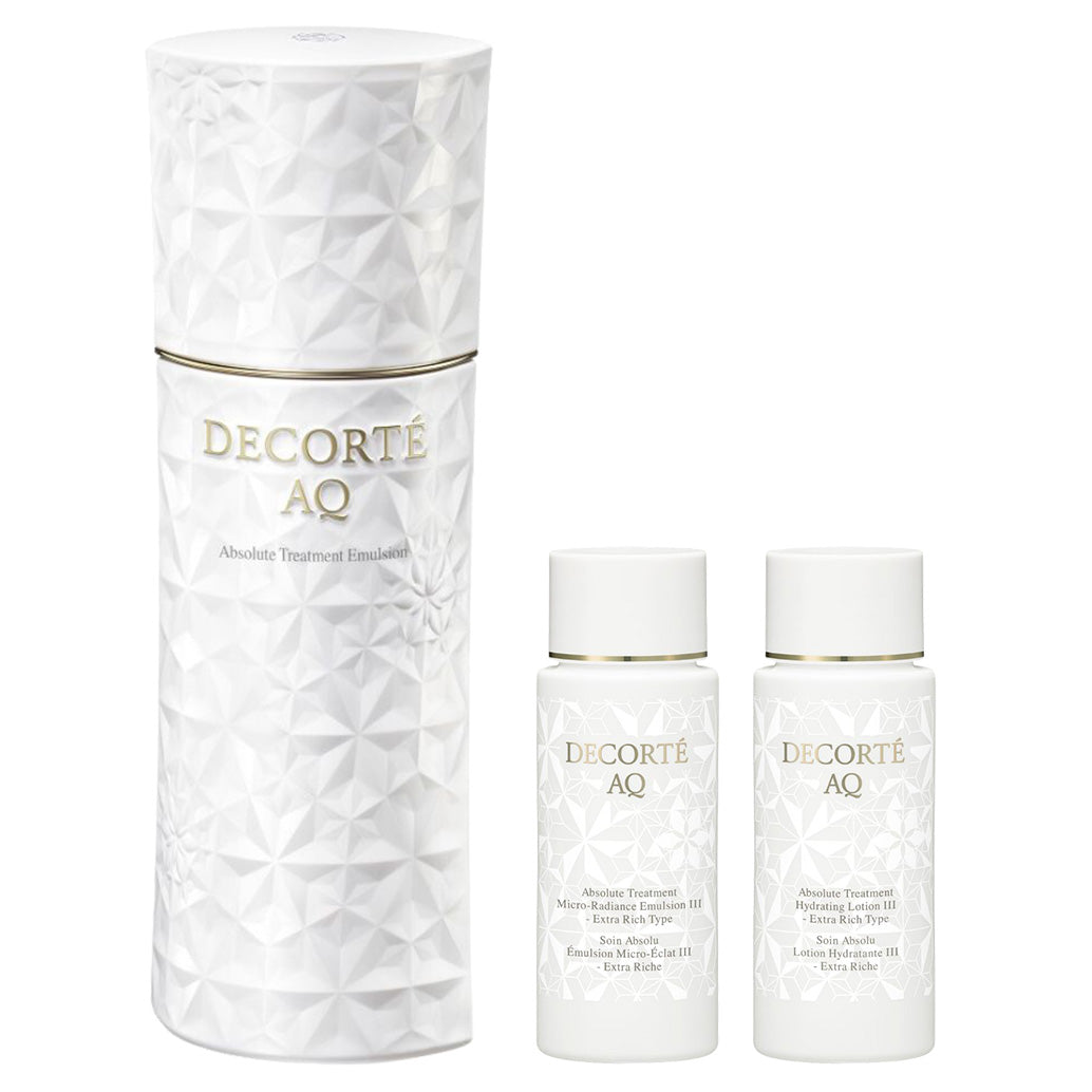 COSME DECORTE AQ Absolute Emulsion Micro Radiance III Extra Rich Campaign Kit, 200ml, 30ml, 30ml