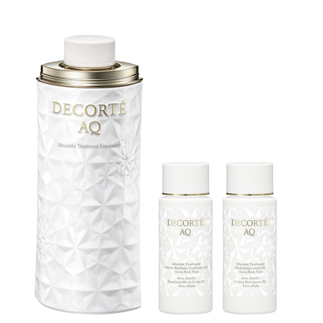 COSME DECORTE AQ Absolute Emulsion Micro Radiance I Airy Rich Campaign Kit Refill, 200ml, 30ml, 30ml