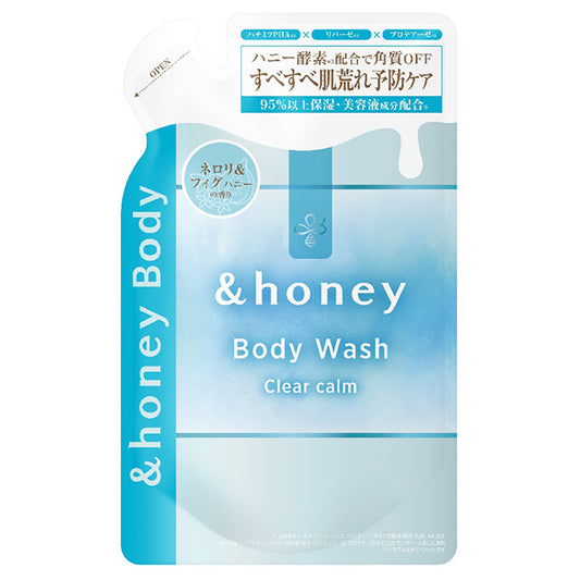 &honey Clear Calm Gel Body Wash Refill (Neroli & Fig Honey), 440ml