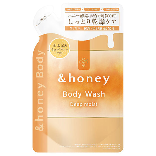 &honey Deep Moist Gel Body Wash Refill (Osmanthus & Muguet Honey), 440ml