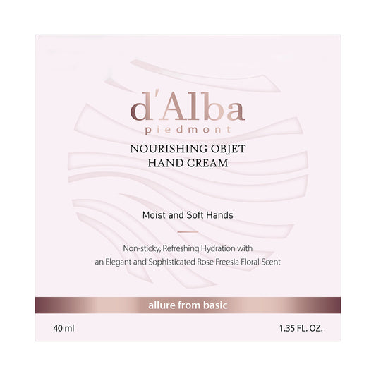 d'Alba Objet Hand Cream (Rose Freesia), 40ml