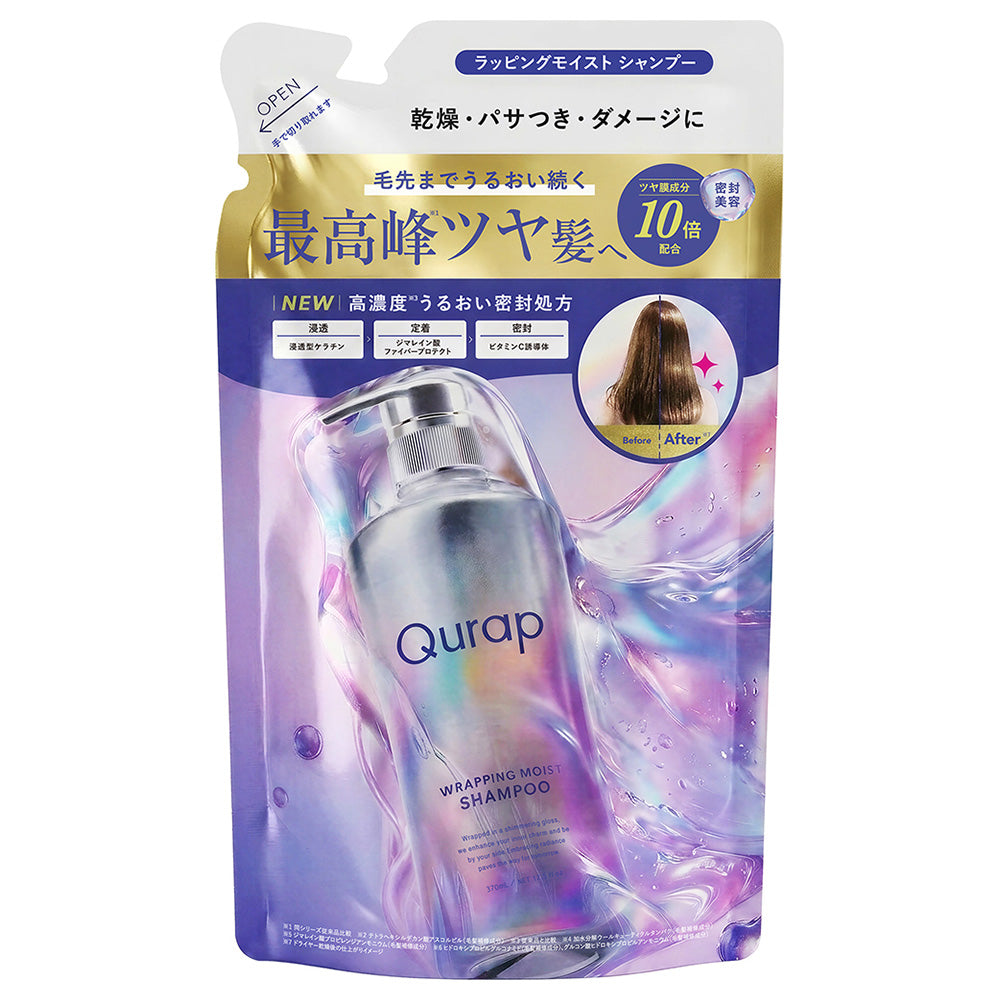 Qurap Wrapping Moist Shampoo Refill, 370ml