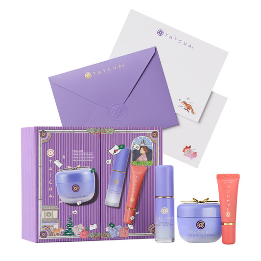 TATCHA Dewy Skin & Glossy Lip Set with Gift, 50ml, 6g, 12ml