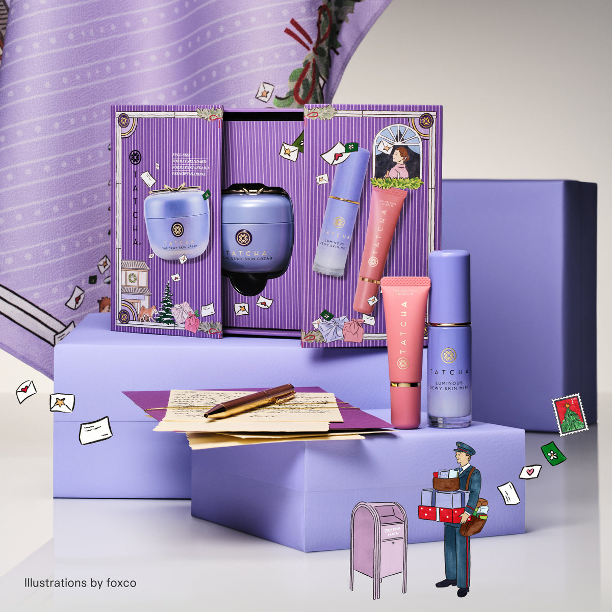 TATCHA Dewy Skin & Glossy Lip Set, 50ml, 6g, 12ml