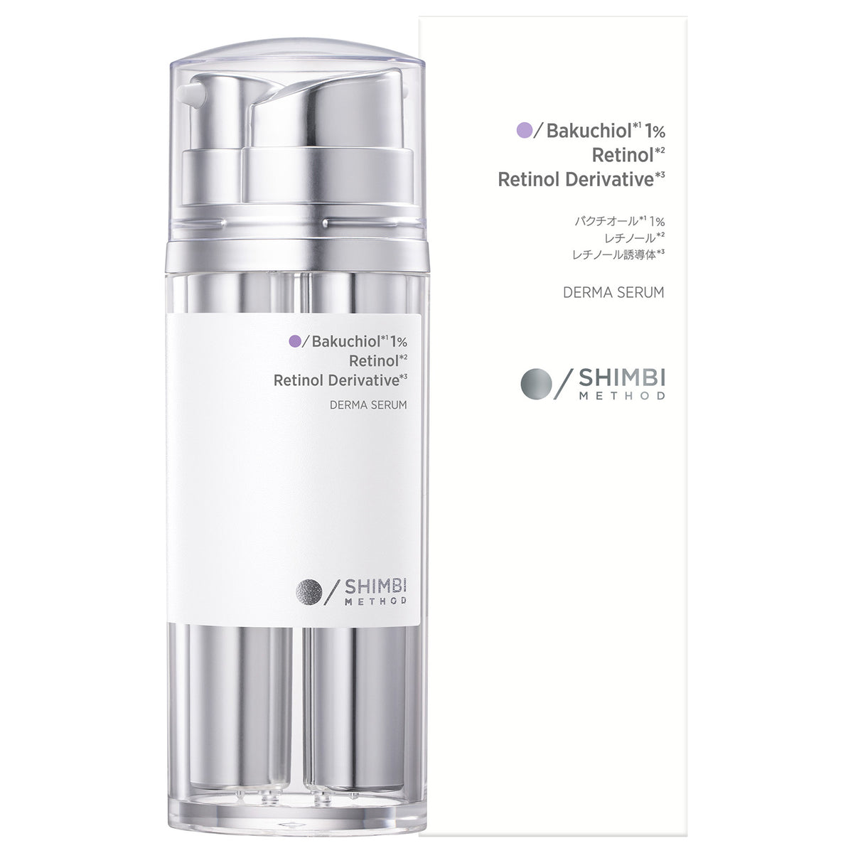 SHIMBI Derma Serum Bakuchiol 1% with Retinol & Retinol Derivative, 30ml