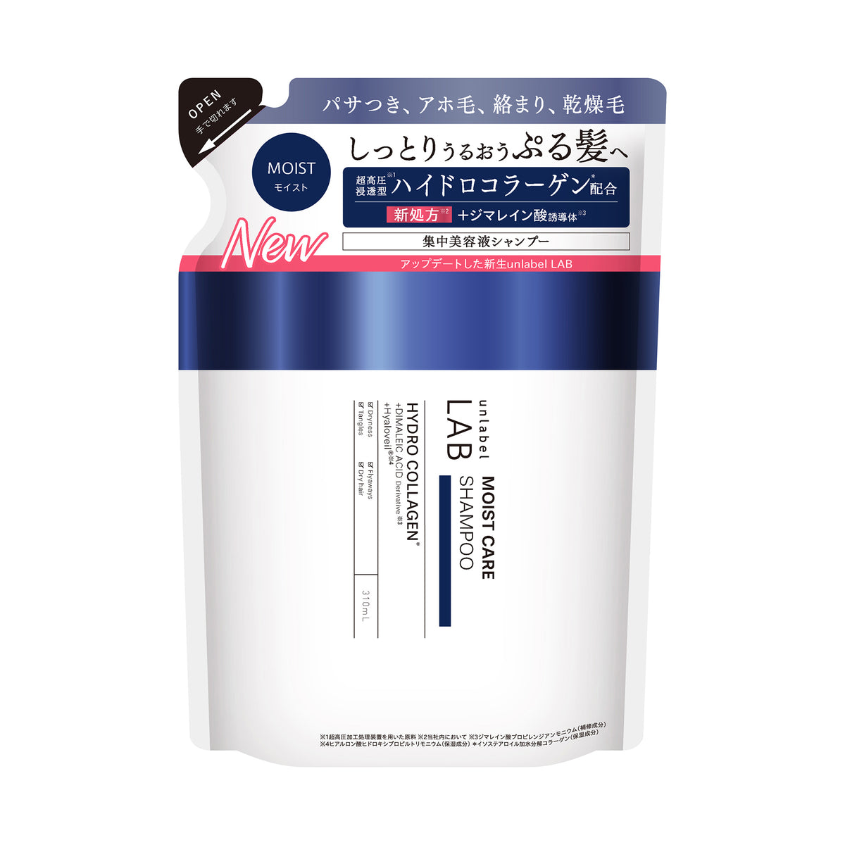 unlabel CO Moist Shampoo Refill, 310ml